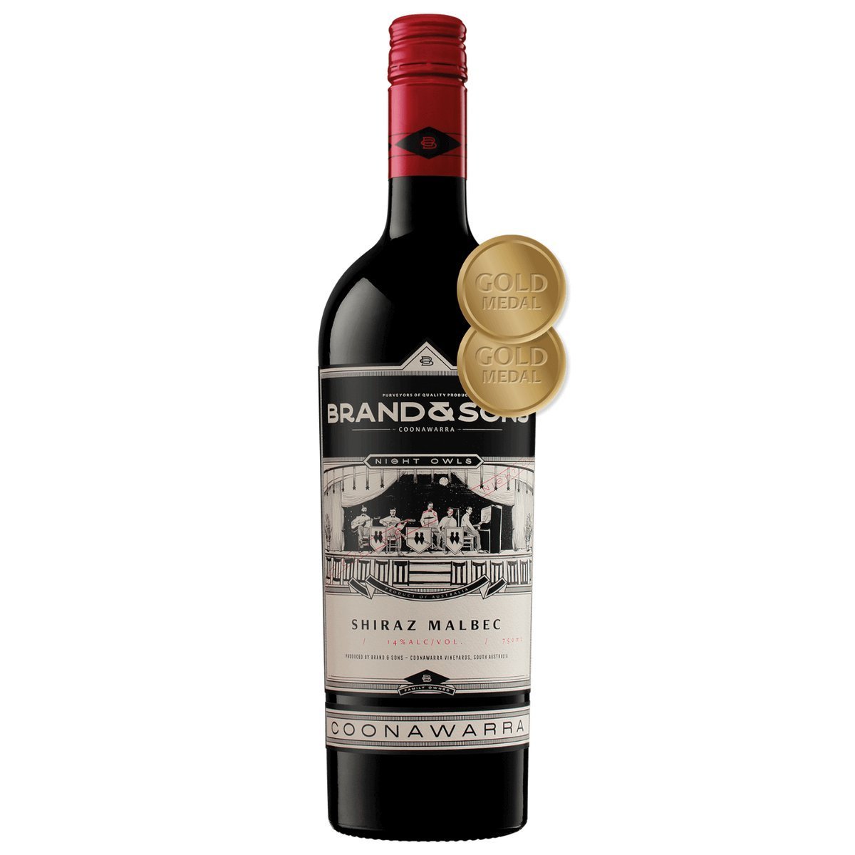 Brand & Sons Night Owls Shiraz Malbec 2021 (6 Bottles) Coonawarra, SA — wine from Australia