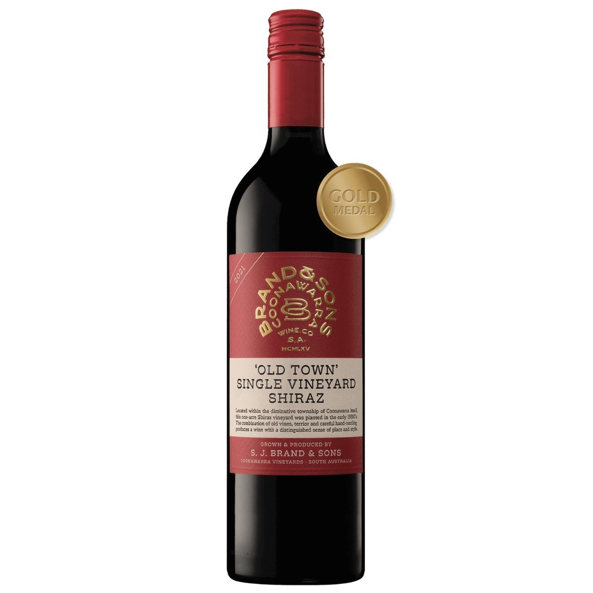 Brand & Sons Old Town Single Vineyard Shiraz 2021 (6 Bottles) Coonawarra, SA — wine from Australia