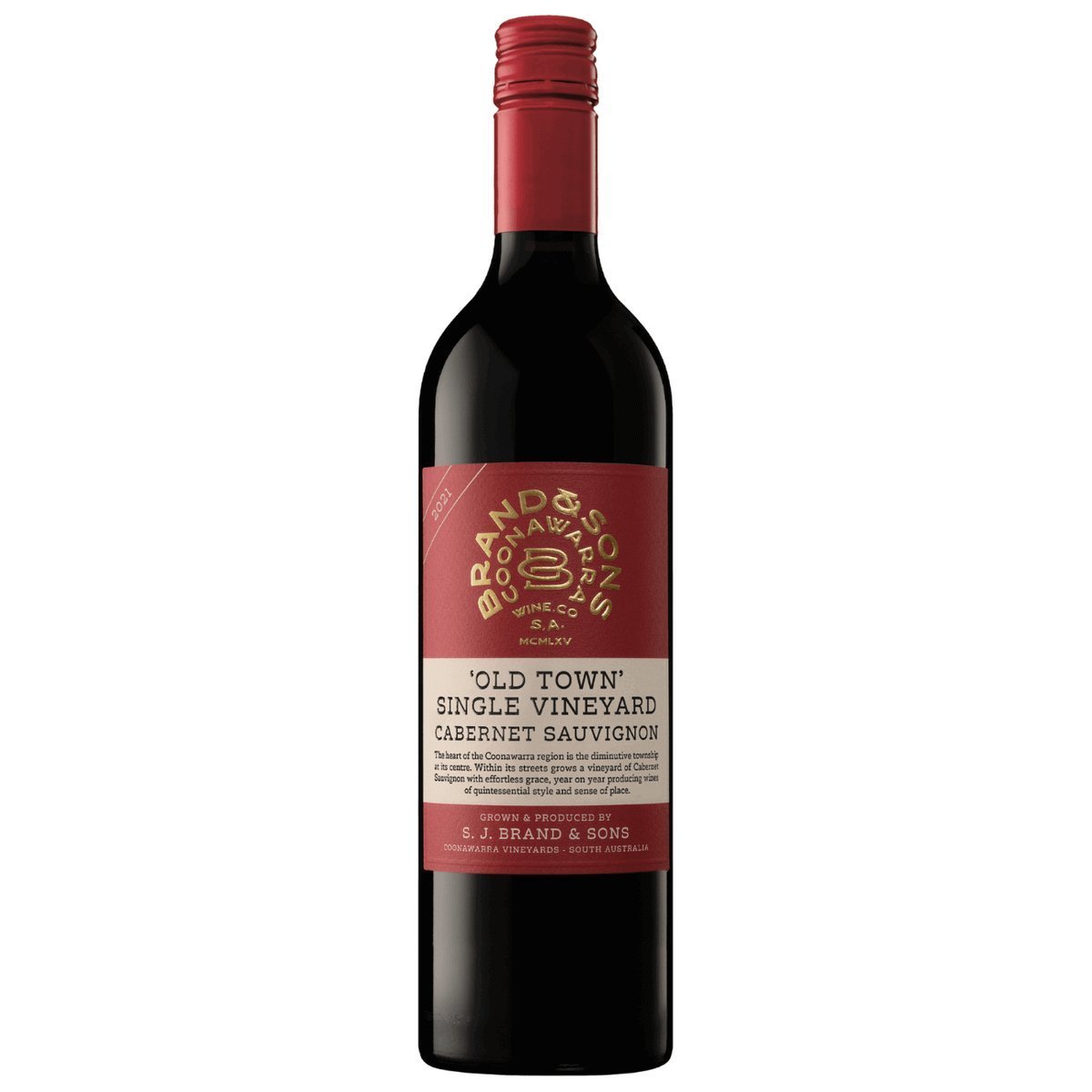 Brand & Sons Old Town Single Vineyard Cabernet Sauvignon 2021 (6 Bottles) Coonawarra, SA — wine from Australia