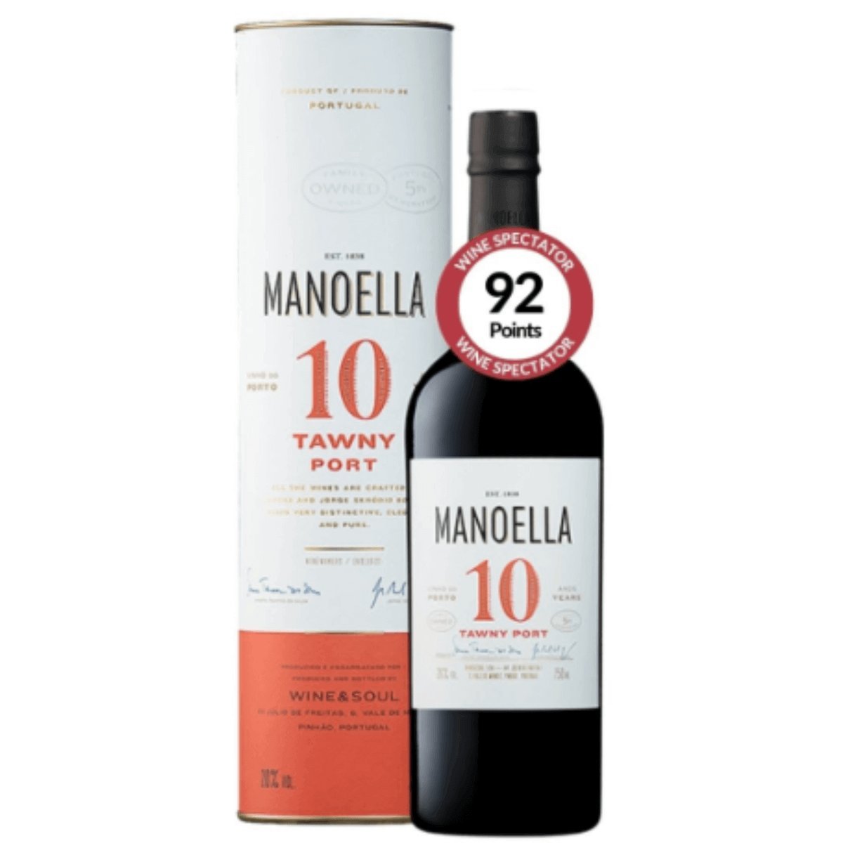 Wine & Soul Manoella 10 Years Old Tawny Port (3 Bottles) Vale Mendiz, Portugal — wine from Australia