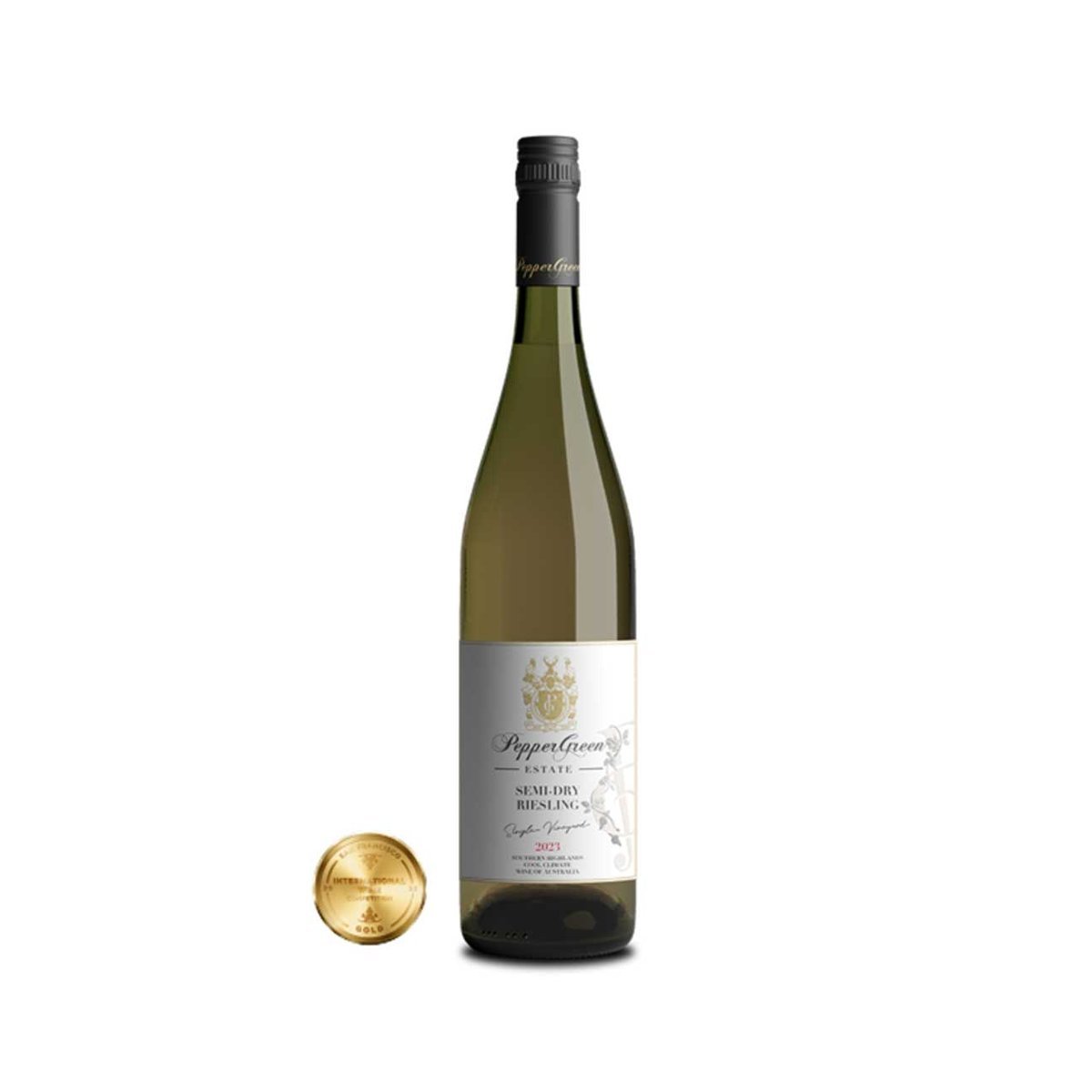 PepperGreen Estate Semi-Dry Riesling Single Vineyard 2024 (6 Bottles) Southern Highlands, NSW — wine from Southern Highlands