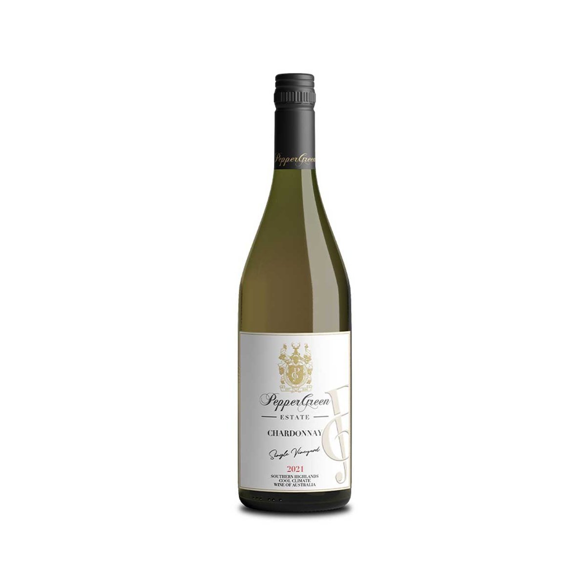 PepperGreen Estate Chardonnay Unoaked Single Vineyard 2021 (6 Bottles) Southern Highlands, NSW — wine from Southern Highlands