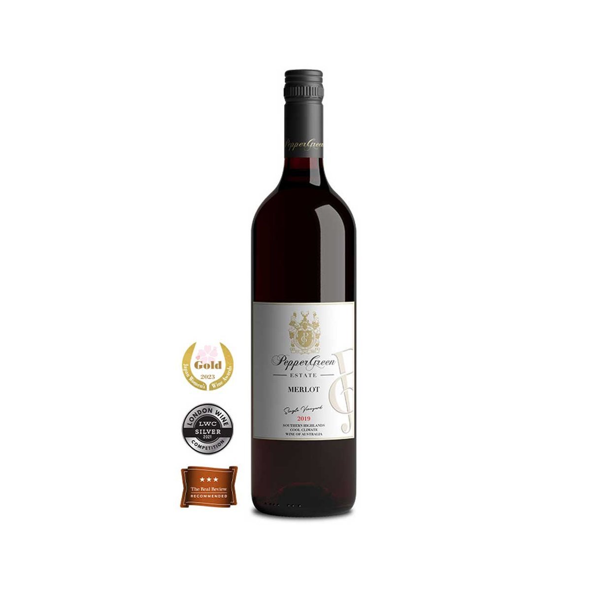 PepperGreen Estate Merlot Single Vineyard 2021 (6 Bottles) Southern Highlands, NSW — wine from Southern Highlands