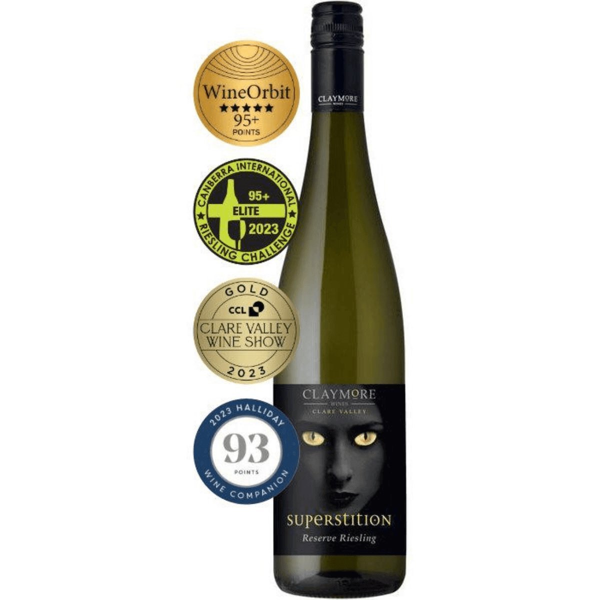 Claymore Superstition Reserve Riesling 2025 (6 Bottles) Clare Valley, SA — wine from Australia