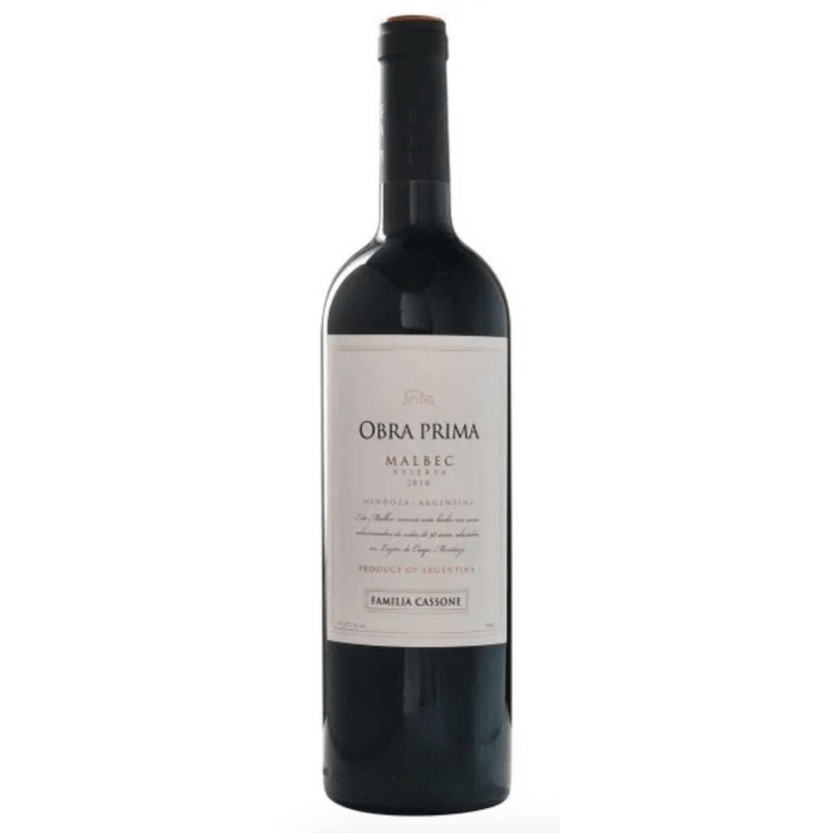 Bodega Familia Cassone Obra Prima Malbec Riserva 2020 (12 Bottles) Mendoza, Argentina — wine from Australia