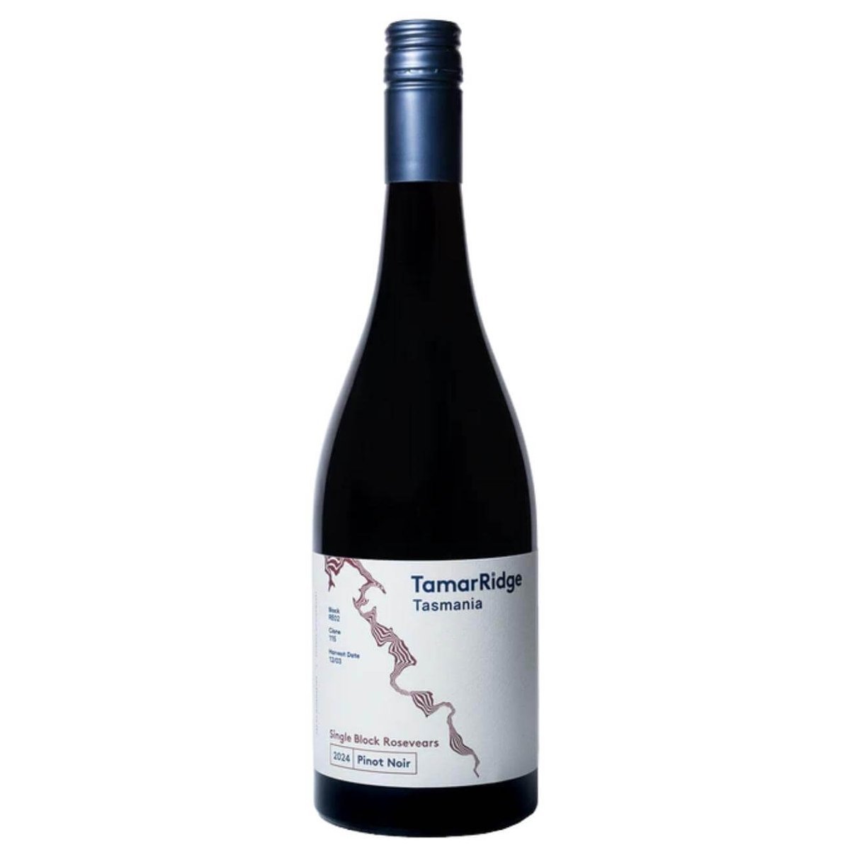 Tamar Ridge Single Block Rosevears Pinot Noir 2024 (6 Bottles) Tamar Valley, TAS — wine from Australia