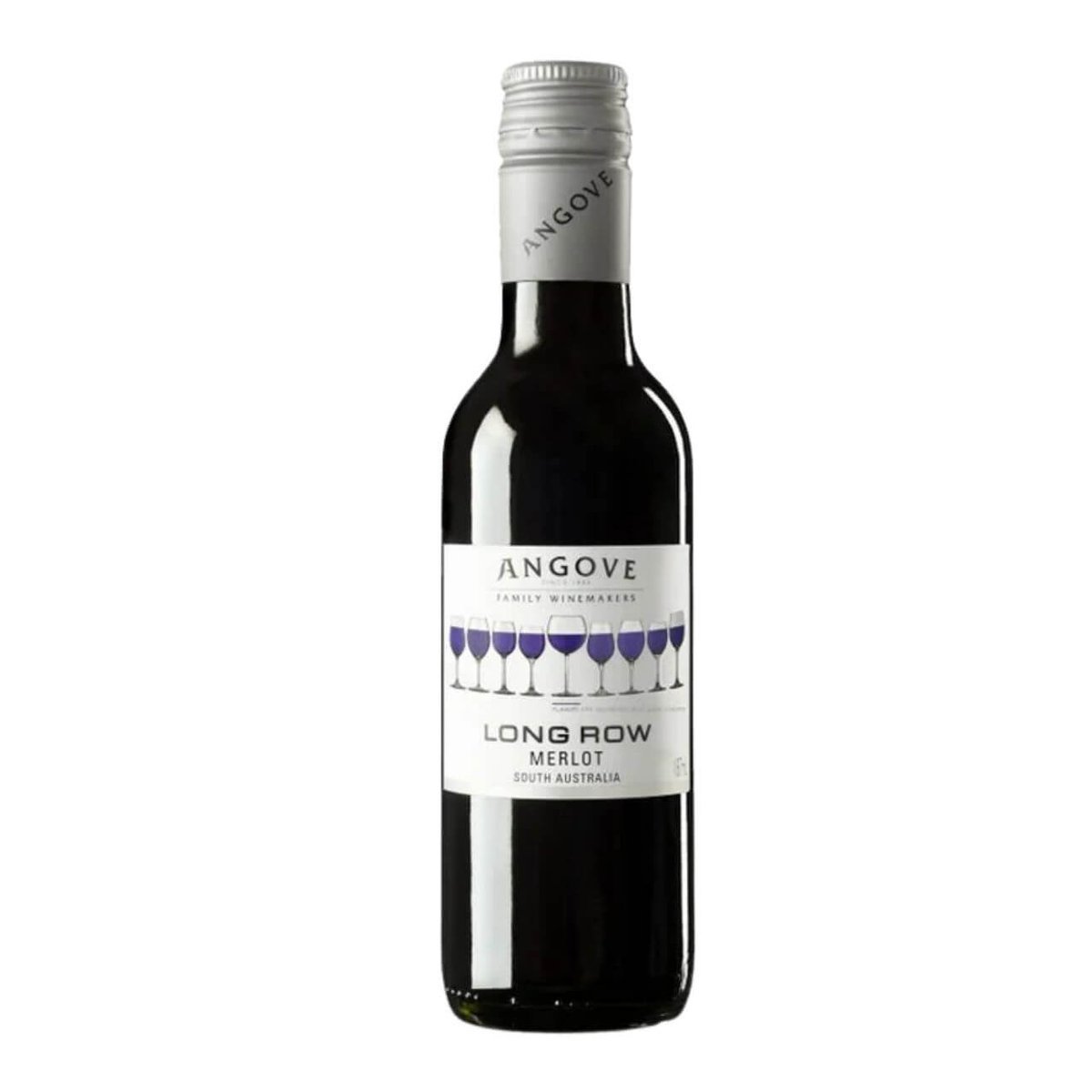 Angove Long Row Merlot 187ml 2023 (24 Bottles) Riverland, SA — wine from Australia