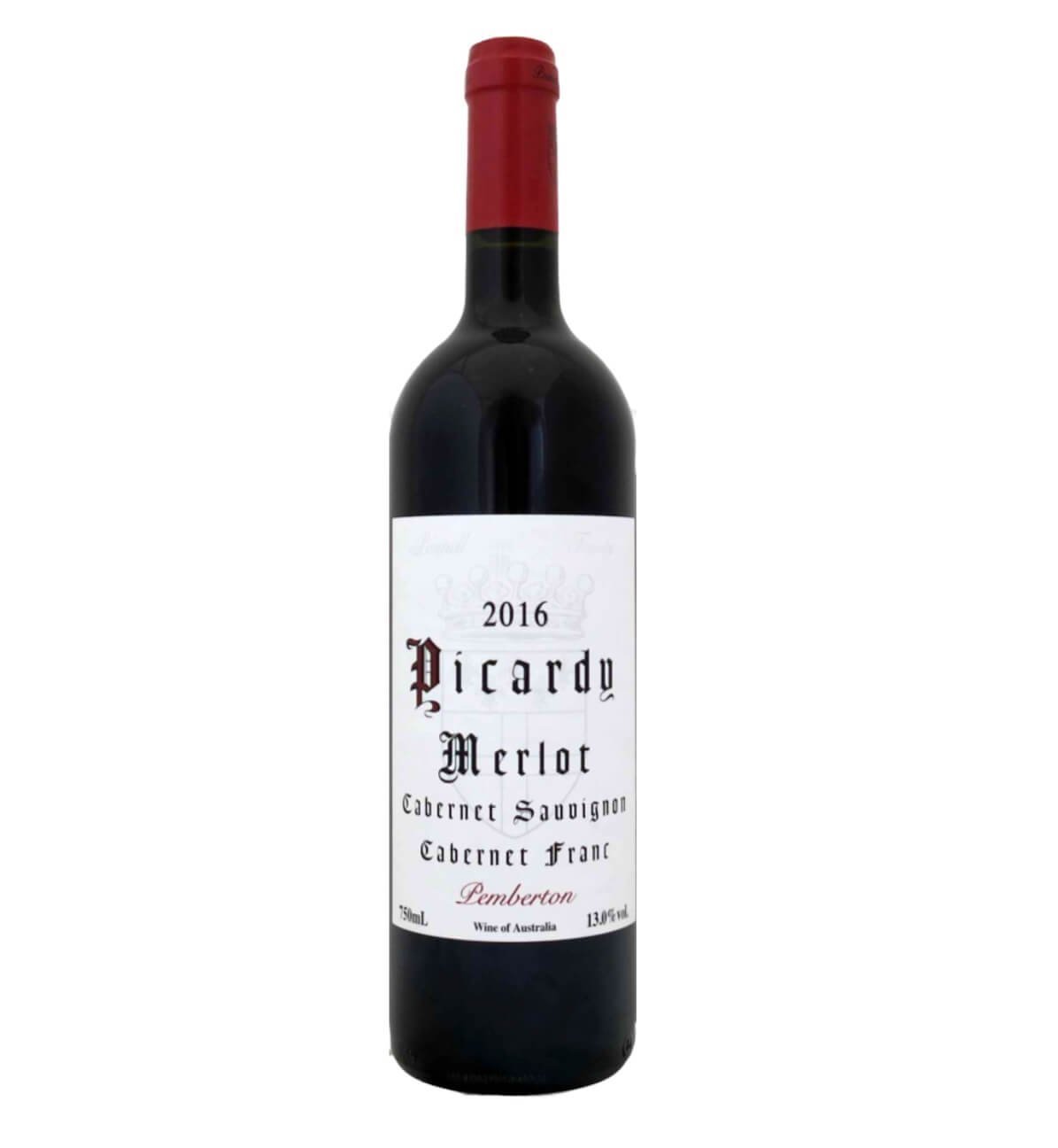 Picardy Wines Merlot Cabernets 2019 (12 Bottles) Margaret River, WA — wine from Australia