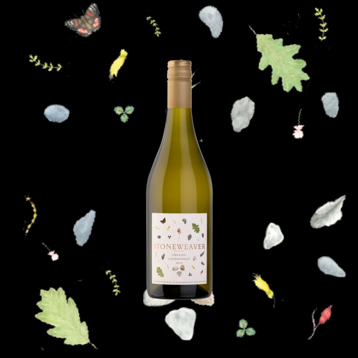 Stoneweaver by Huia Chardonnay Vegan 2019 (12 Bottles) Marlborough, New Zealand — wine from Australia