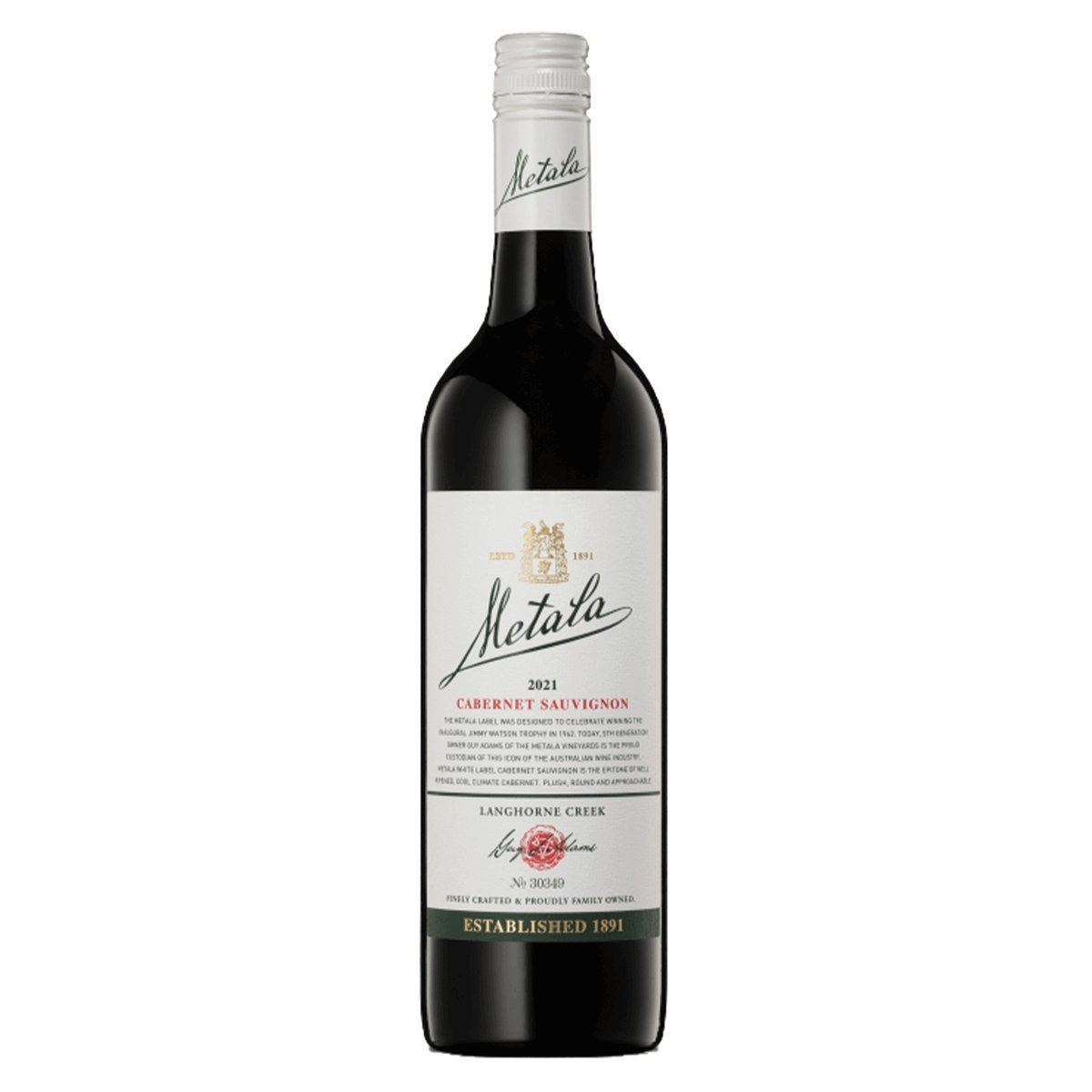 Metala Wines Cabernet Sauvignon 2023 (6 Bottles) Langhorne Creek, SA — wine from Australia