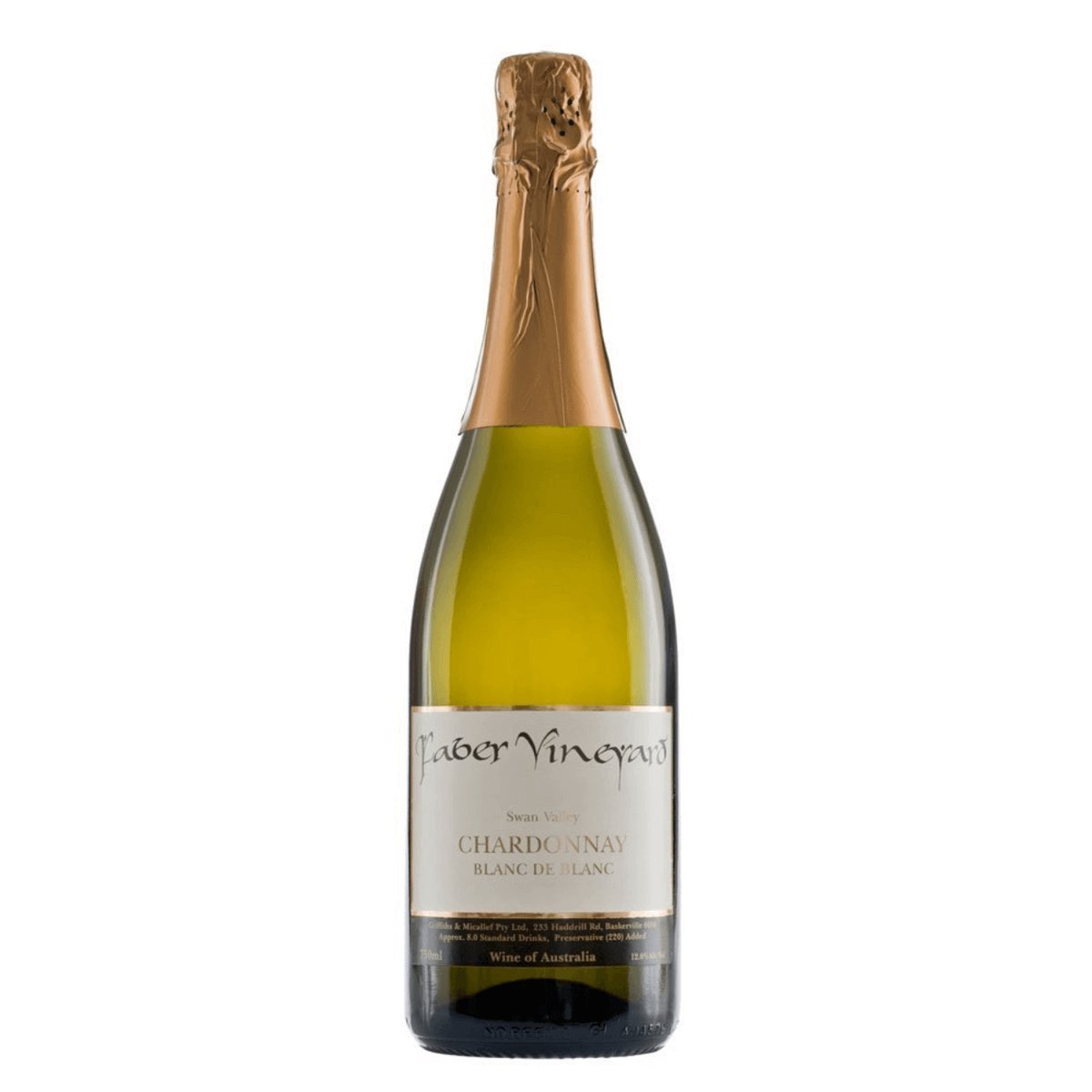 Faber Chardonnay Blanc de Blanc 2023 (6 Bottles) Swan Valley, Australia — Blanc de Blanc from Swan Valley, Australia