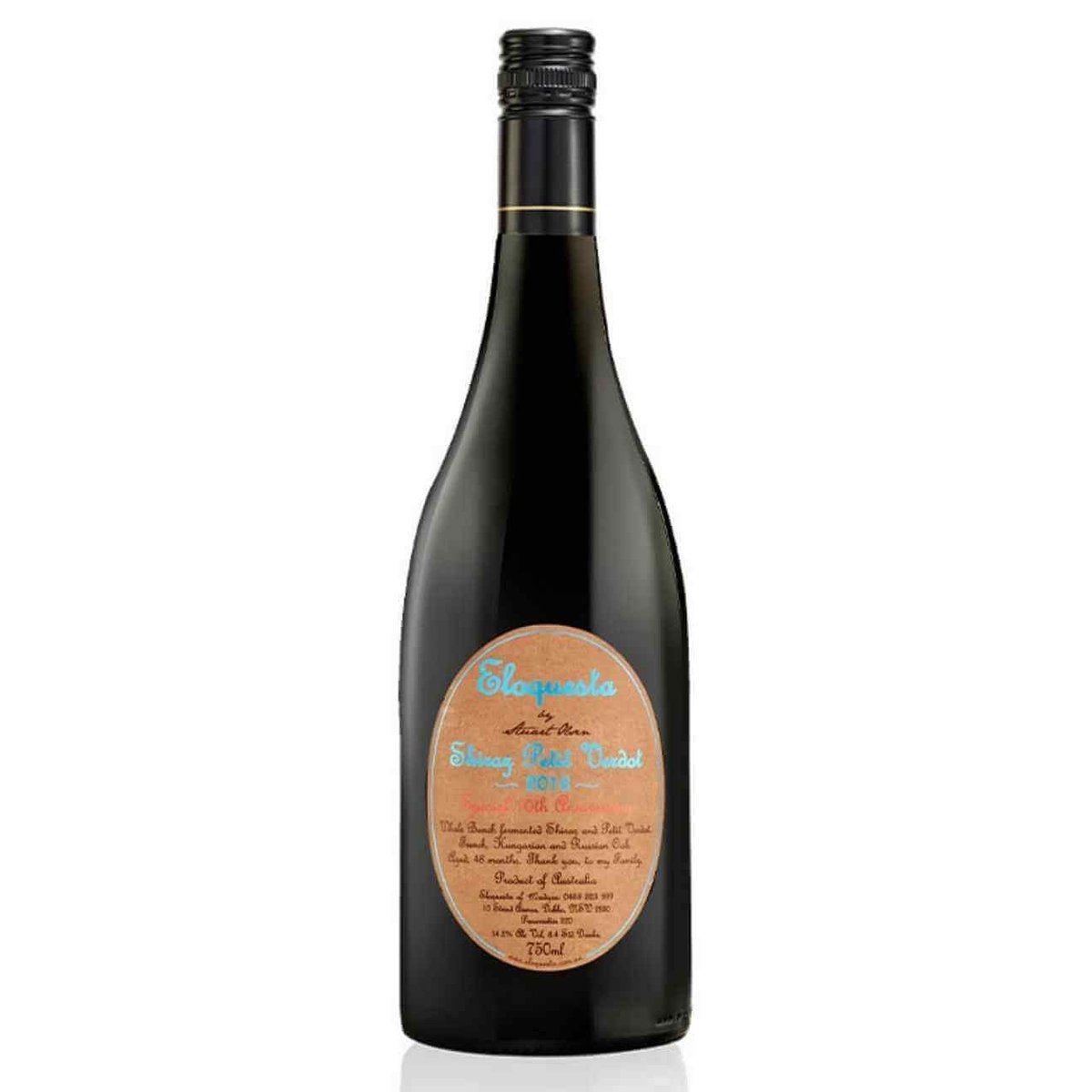 Eloquesta ‘10th Anniversary Edition’ Shiraz Petit Verdot 2018 (6 Bottles) Mudgee, NSW — Shiraz from Mudgee