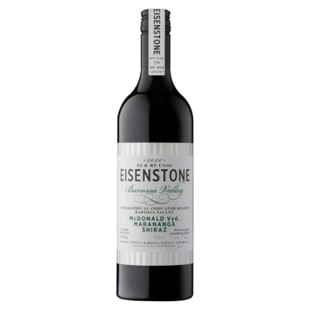 Eisenstone McDonald Vyd Marananga Shiraz SV904 2022 (6 Bottles) Barossa Valley, SA — Shiraz from Barossa Valley