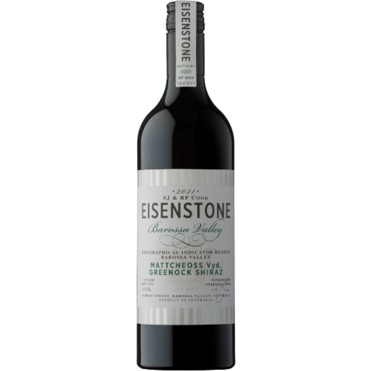 Eisenstone Mattscheoss Vyd. Greenock Shiraz SV901 2022 (6 Bottles) Barossa Valley, SA — Shiraz from Barossa Valley