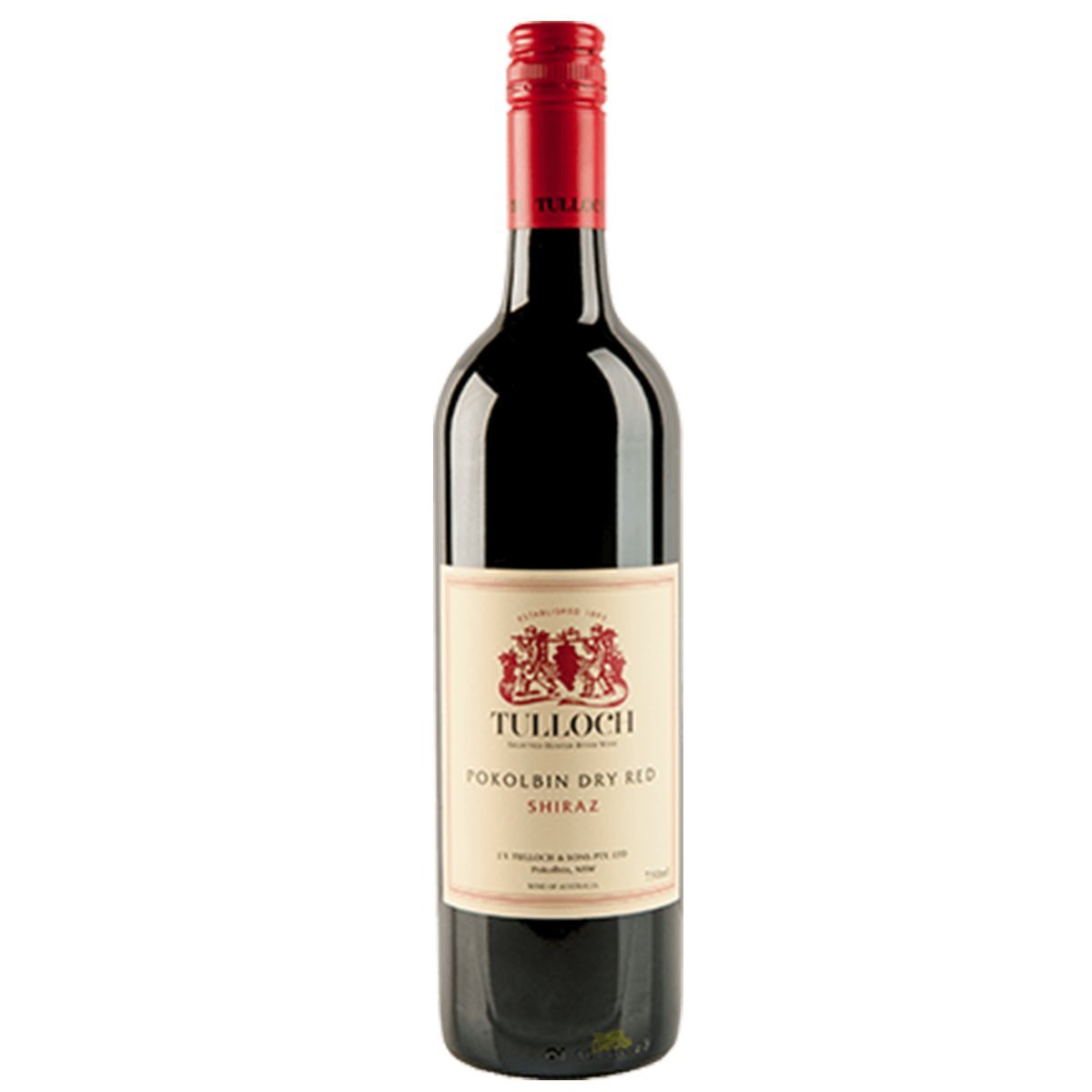 Tulloch Wines Shiraz Pokolbin Dry Red Heritage Range 2023 (6 Bottles) Hunter Valley, NSW — wine from Australia